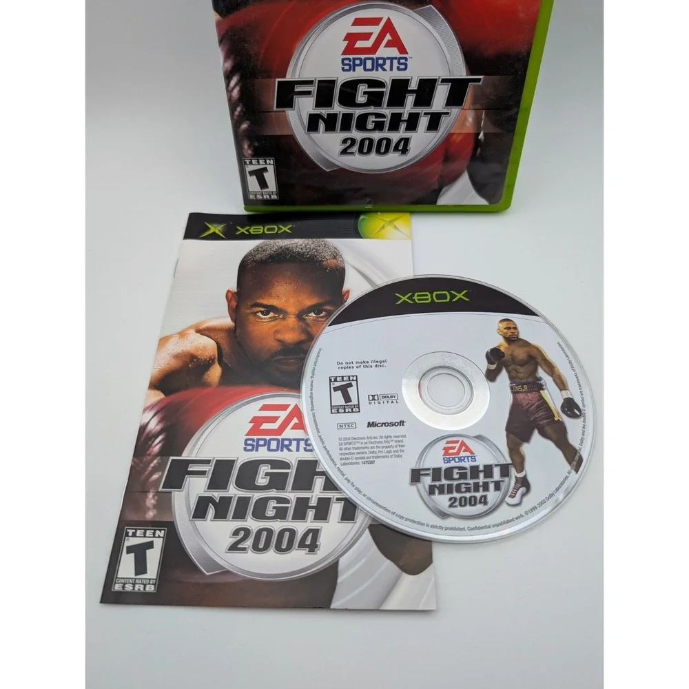 Fight Night 2004 (Microsoft Xbox, 2004) Original OG Xbox Complete Near Mint